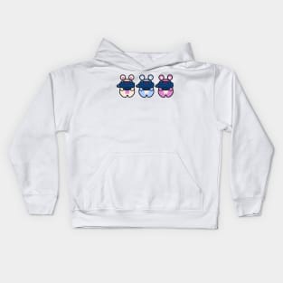 Three Chibis (Sipping Tea) Kids Hoodie